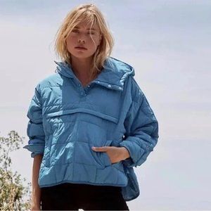 Free People Pippa Packable Puffer Jacket Blue Size XS Lightweight